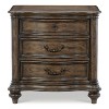 Vynxaria Traditional Nightstand of 3 Drawers Brown Oak Finish 1pc Bedside Table Wooden Formal Bedroom Furniture - 3 of 4