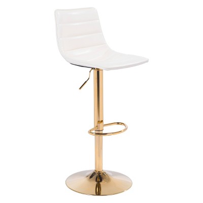 Pierce Barstool White/Gold - ZM Home