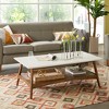 NicBex Modern 48" Wood Rectangle Coffee Table with 2 Layer Storage for Living Room and Office - 3 of 4
