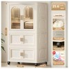 Kumasinova Multi-Functional Folding Dresser with Wheels, Layered Storage Cabinet for Bedroom & Closet, 25.59" Side Wide Folding Wardrobe - 3 of 4