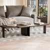 Wooakway 3-Piece Wooden Coffee Table Sets Modern 2 Splicing Design Coffee Tables with End Table Living Room Table Set Black/Natural Wood/Walnut - 3 of 4