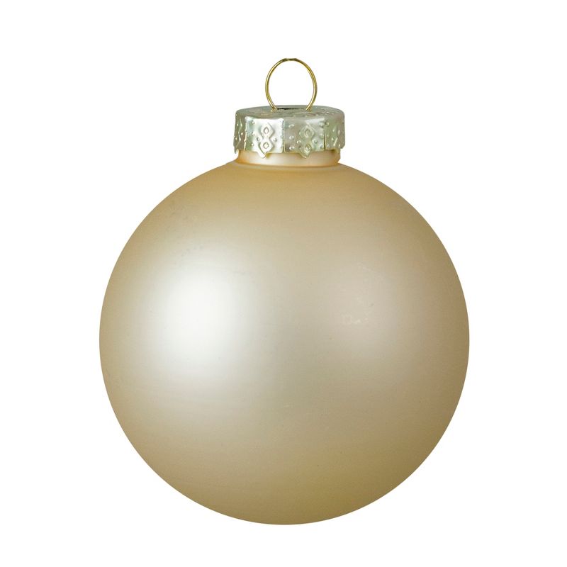 Northlight 9pc Shiny and Matte Glass Ball Christmas Ornament Set 2.5" - Gold, 3 of 6