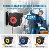 VEVOR Retractable Extension Cord Reel, 50 FT, Heavy Duty 14AWG/3C SJTOW Retractable Power Cord with Lighted Triple Tap Outlet, Black - 3 of 4