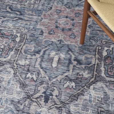 Gray Floral Cotton Chenille 8' x 10' Area Rug