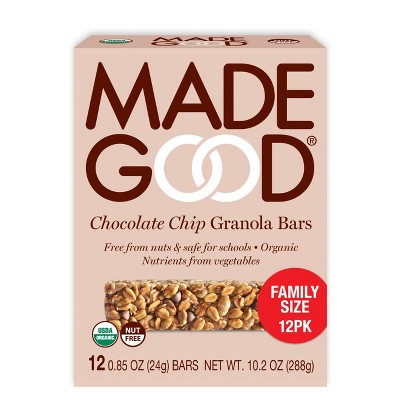 MadeGood Chocolate Chip Granola Bar - 10.2oz/12ct