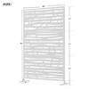 Dovelina Metal Outdoor Privacy Screen Freestanding Patio Decorative Screen (Set of 2) - 3 of 4