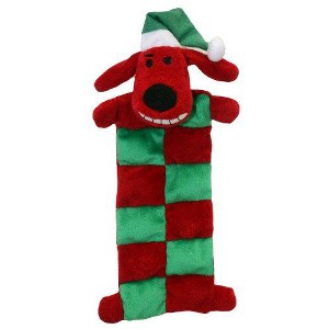 Multipet Loofa Holiday Squeaker Mat Dog Toy with Santa Hat - 1 of 1