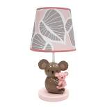 Lambs & Ivy Calypso Lamp Pink/Gray Koala Nursery Lamp with Shade & Bulb