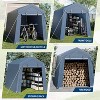 GustoWave Waterproof Portable Garage Shelter Shed Carport for Motorcycle Bike - 4 of 4