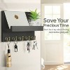 LunaLulinlk Key Holder for Wall, Dinosam Mail Organizer Wall Mount with 5 Key Hook and Mail Holder, Designer Key Rack Suitable Black - 4 of 4
