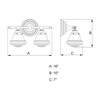 Vaxcel Huntley 2 - Light Vanity in  Oil Rubbed Bronze - 2 of 4