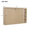 Twin Size Murphy Bed, Murphy Bed Cabinet With Space-Saving Design Allows Bed To Fold Into a Cabinet, 96'' Long Murphy Bed Bookshelf-Cuddlewood - 4 of 4