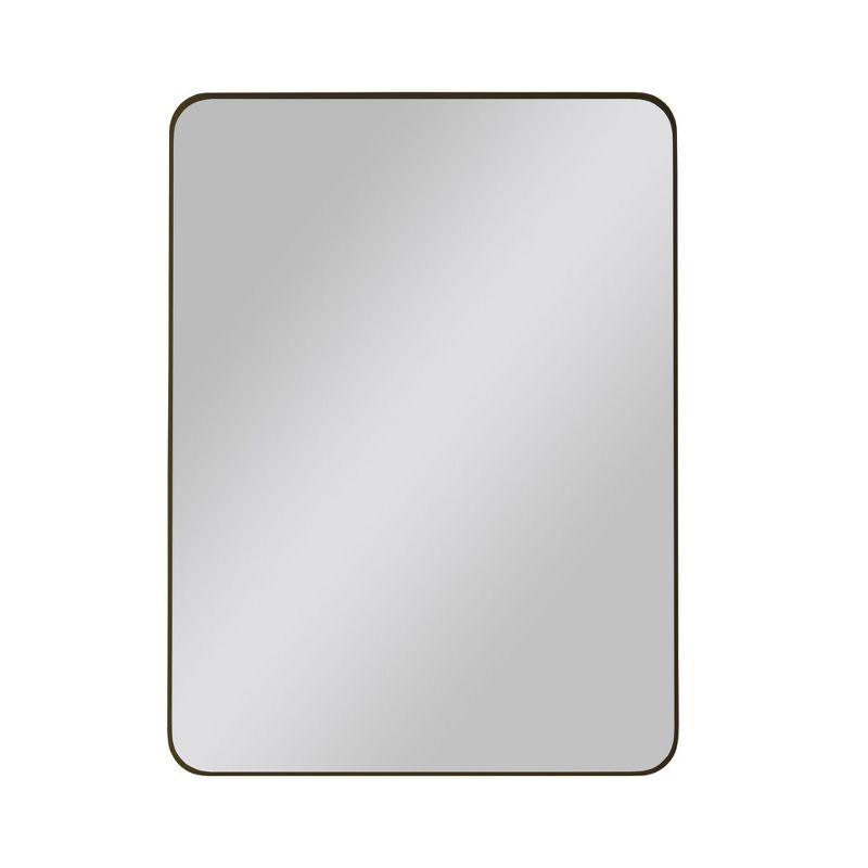 Colt 30" x 40" Brushed Metal Framed Rounded Corner Rectangular Vanity Mount Decorative Bathroom Vanity Mirrors-The Pop Home, 5 of 10