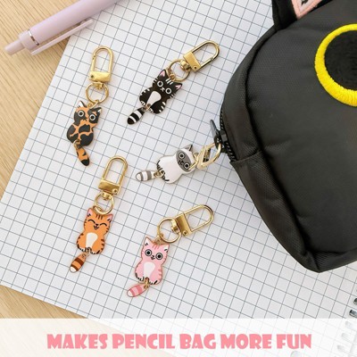 Wrapables Cute Cats Keychain, Bag Charm Accessory for Purse Handbag Backpack (Set of 5) — фото 5