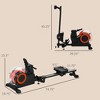 Foldable Water Rowing Machine for Home with 6-Level Water Resistance, LCD Monitor & Smooth Aluminum Rail - 3 of 4