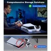 Beboncool PS5 Slim Horizontal Stand PS5 Pro Stand with Dual PS5 Controller Charger with LED White - 4 of 4