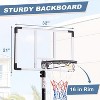 NAYSAYE 8.5FT Adjustable Height Portable Basketball Hoop Outdoor for Adult with Shatterproof Backboard w/Shock Absorbent Rim for Swimming Pool, white - 4 of 4