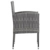 vidaXL Patio Chairs with Dark Gray Cushions 2 pcs Gray Poly Rattan - Dark Gray 2 - 4 of 4