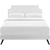 Modway Corene Queen Vinyl Platform Bed with Round Splayed Legs - White - 3 of 4