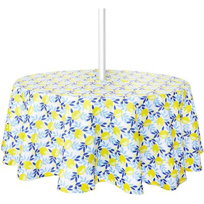 Patio Table Cloths Target, Patio Table Runner With Umbrella Hole