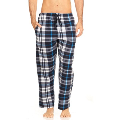 Microfleece Men’s PJ Plaid Pajama Pants with Pockets, Sizes Up to 3X