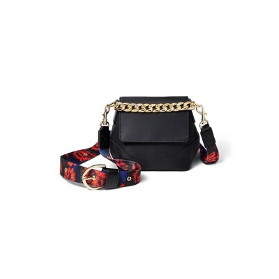 Floral Print Magnetic Closure Dome Flap Crossbody Bag - Rachel Comey x Target Black