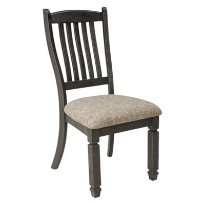 Set of 2 Tyler Creek Dining Upholstered Side Chair Brown/Black - Signature Design by Ashley: Farmhouse Style, Textured Finish