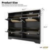 RISOKEYS Shoe Cabinet with 4 Rattan Doors - Ventilated & Anti-Tip Design for Entryway & Hallway - Easy Assembly for Family Home - 3 of 4