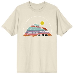 Elevation 7573 Arizona Mountain Mesa Men's Natural Short Sleeve Crew Neck Tee - 1 of 3