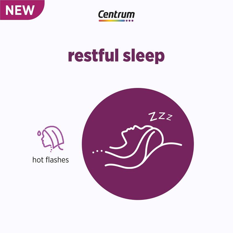 Centrum Menopause Support Restful Sleep Vitamin Tablets - 28ct, 4 of 11