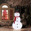 VINGLI Snowman Outdoor Christmas Decorations with 90 LED Lights, Lighted Snowman with Top Hat Holiday Ornaments Yard Decor-4 FT - 2 of 4