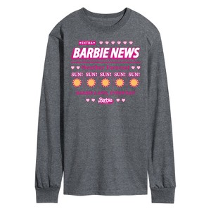 Men's - Barbie - Barbie Land New Weather Forecast Long Sleeve Graphic T-Shirt - 1 of 3