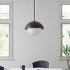 Dewdrop Farmhouse Black 1-Light Classic Bowl Shape Dimmable Pendant Light - 2 of 4