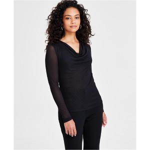 bar III Womens Cowlneck Knit Blouse - 1 of 2