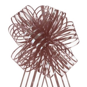 Unique Bargains Christmas Wedding Car Basket Gift Wrapping Big Organza Pull Bow 10 Pcs - 1 of 4