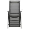 vidaXL Reclining Patio Chairs 2pcs Textilene and Aluminum Black - 3 of 4