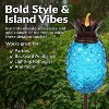 Sunnydaze Outdoor Adjustable Height 3-in-1 Glass Tropical Pineapple Torches with Connected Snuffs and Metal Poles - 2pk - 2 of 4