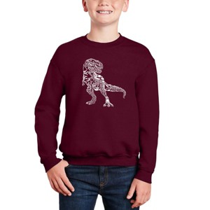 LA Pop Art Dino Pics - Boy's Word Art Crewneck Sweatshirt - 1 of 3