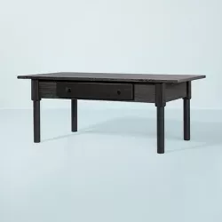 Wood Turned Leg Coffee Table with Drawer - Black - Hearth & Hand™ with Magnolia
