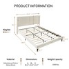 Queen/King Size Platform Bed Frame with Upholstered Headboard, Boucle Fabric - ModernLuxe - 3 of 4