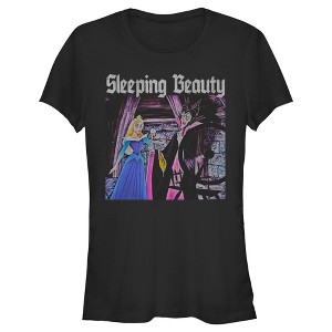 Juniors Womens Sleeping Beauty Aurora and Maleficent Scene T-Shirt - 1 of 4