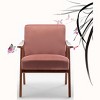 Sapphtopaz Accent Chair Upholstery Solid Wood Frame Lounge Chair Living Room Chair Comfy Chair Extra Seating for Living Room - 4 of 4