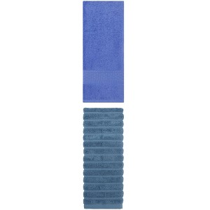 REGALWOVEN Pure Cotton Absorbent Soft Hand Towel Set for Home Decor 13" x 30"/14" x 30" 2 Pcs - 1 of 4