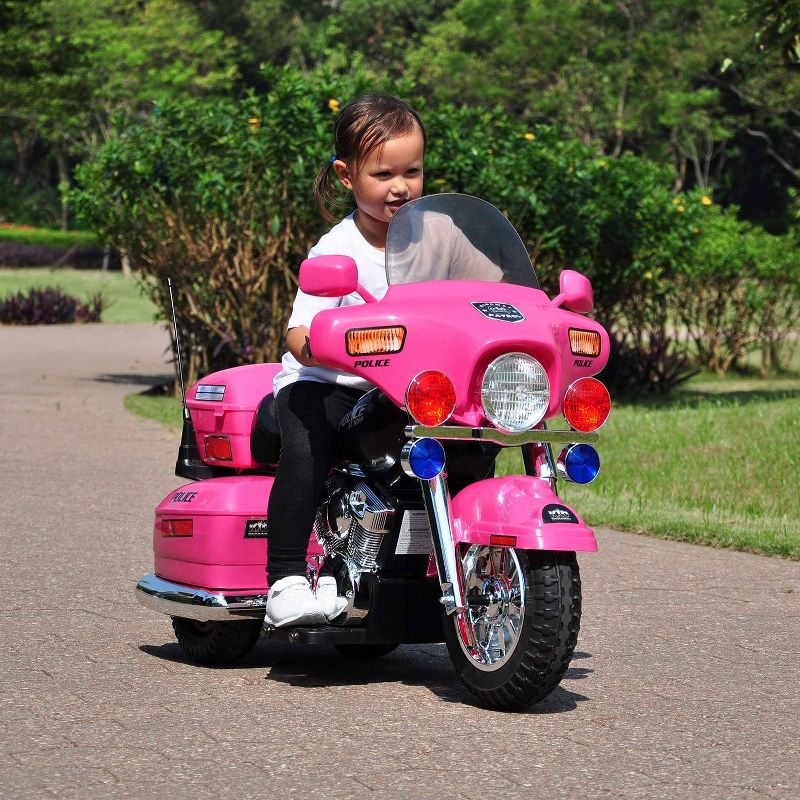 Kid Motorz 12V Police Motorcycle Powered Ride-On - Pink, 5 of 6