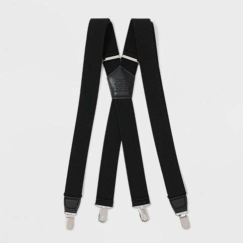 Unbranded Mens Black Clip On Suspenders - beyond exchange