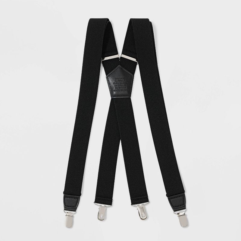 Men&#39;s Stretch Suspender - Goodfellow &#38; Co&#8482; Black One Size, 1 of 2