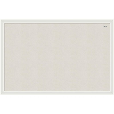 U Brands Linen Bulletin Board 30 x 20 Inches White Décor Frame 2074U00-01