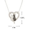 Wrapables Black and White Cat Lovers Heart Pendant Necklace - 3 of 4
