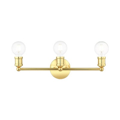 Livex Lighting Lansdale 3 - Light Vanity in  Polished Brass