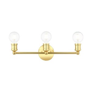 Livex Lighting Lansdale 3 - Light Vanity in  Polished Brass - 1 of 4